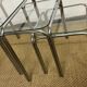 Vintage glass and chrome metal nesting tables