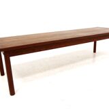 Banc minimaliste en teck Suède 1960