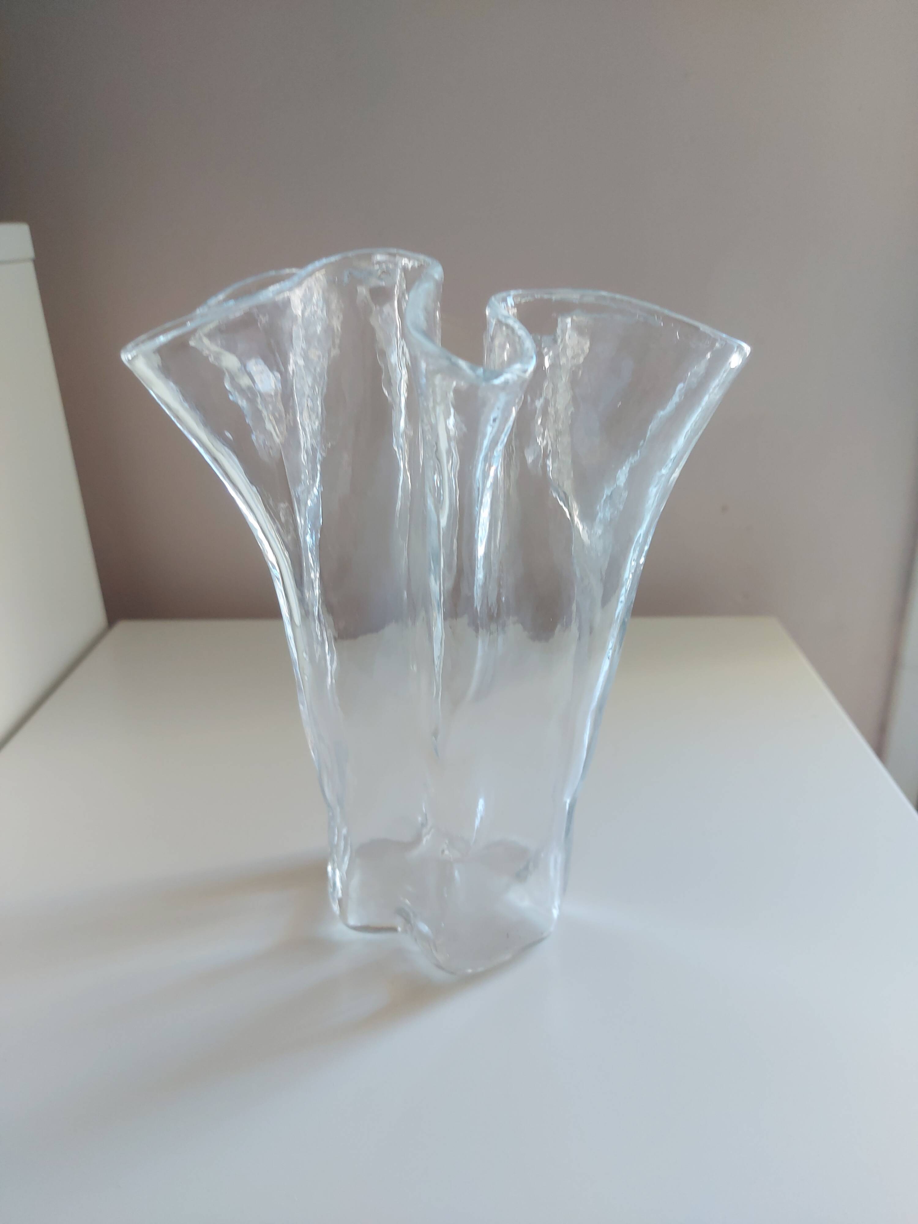Crumpled Finnish Glass Vase