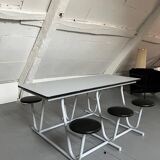 Refectory table and stools