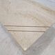 Rectangle Travertine Coffee or Side Table with Brass, Italy 1980s