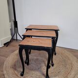 Marquetry nesting tables