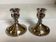 Pair of small silver metal candlesticks England