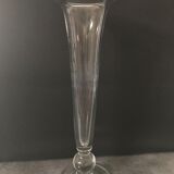 Vintage elongated glass vase 36 cm