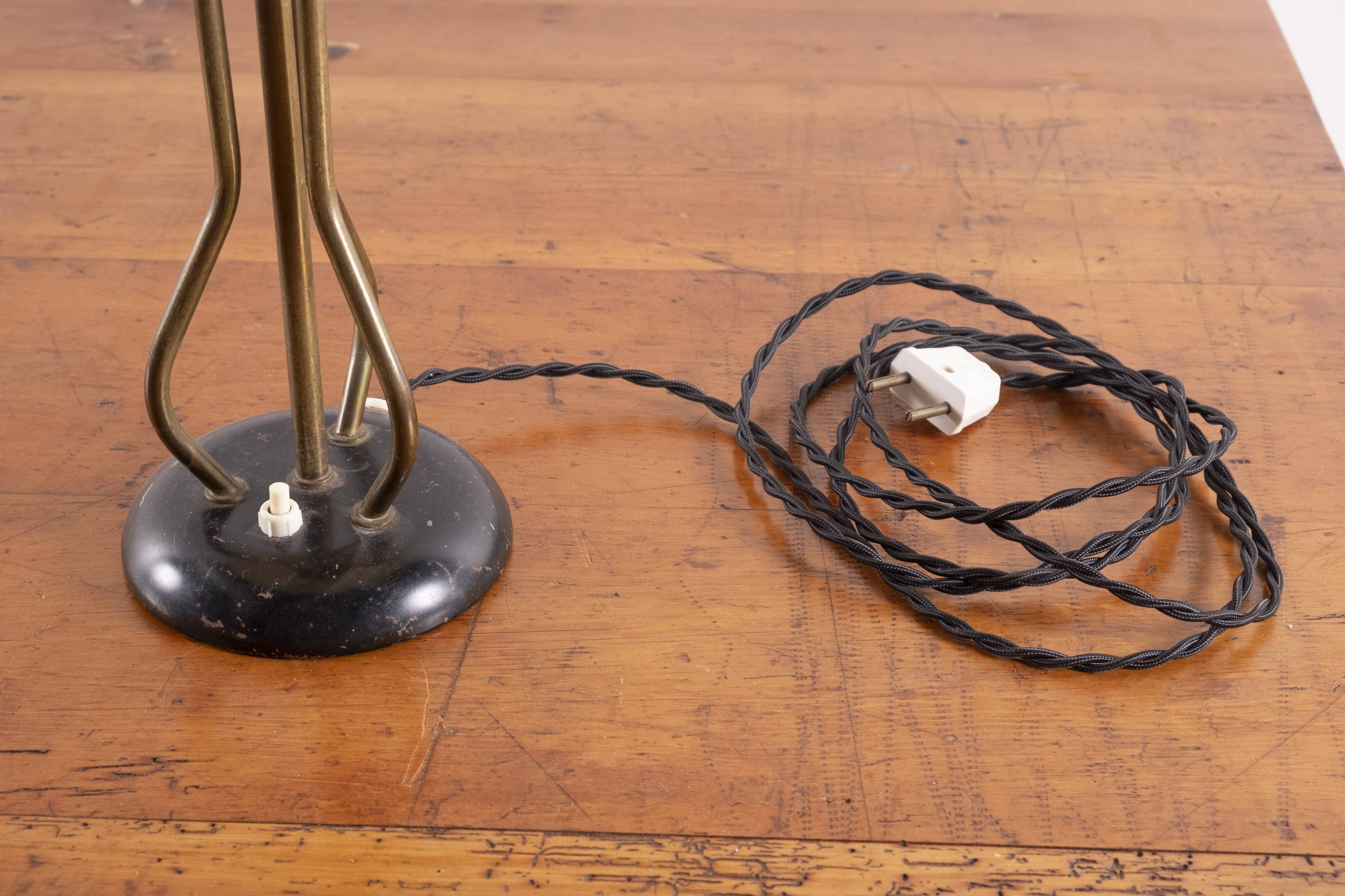 Danish brass table lamp, 1950s Denmark