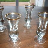 4 verres à pied de bistrot