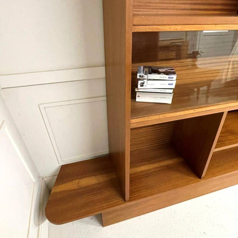 Grand meuble mural vintage en teck