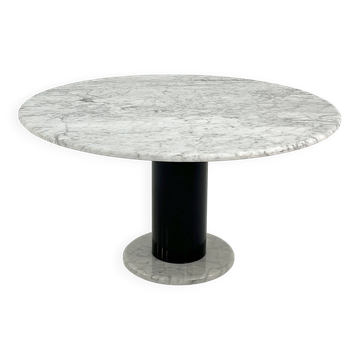 Table 120 cm in Loto Rosso marble by Ettore Sottsass for Poltronova, 1970
