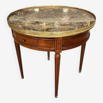 Table bouillotte Louis XVI marbre