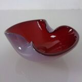 Red and Lilac Sommerso Murano Glass Bowl or Ashtray, Italy, 1960s