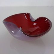 Red and Lilac Sommerso Murano Glass Bowl or Ashtray, Italy, 1960s