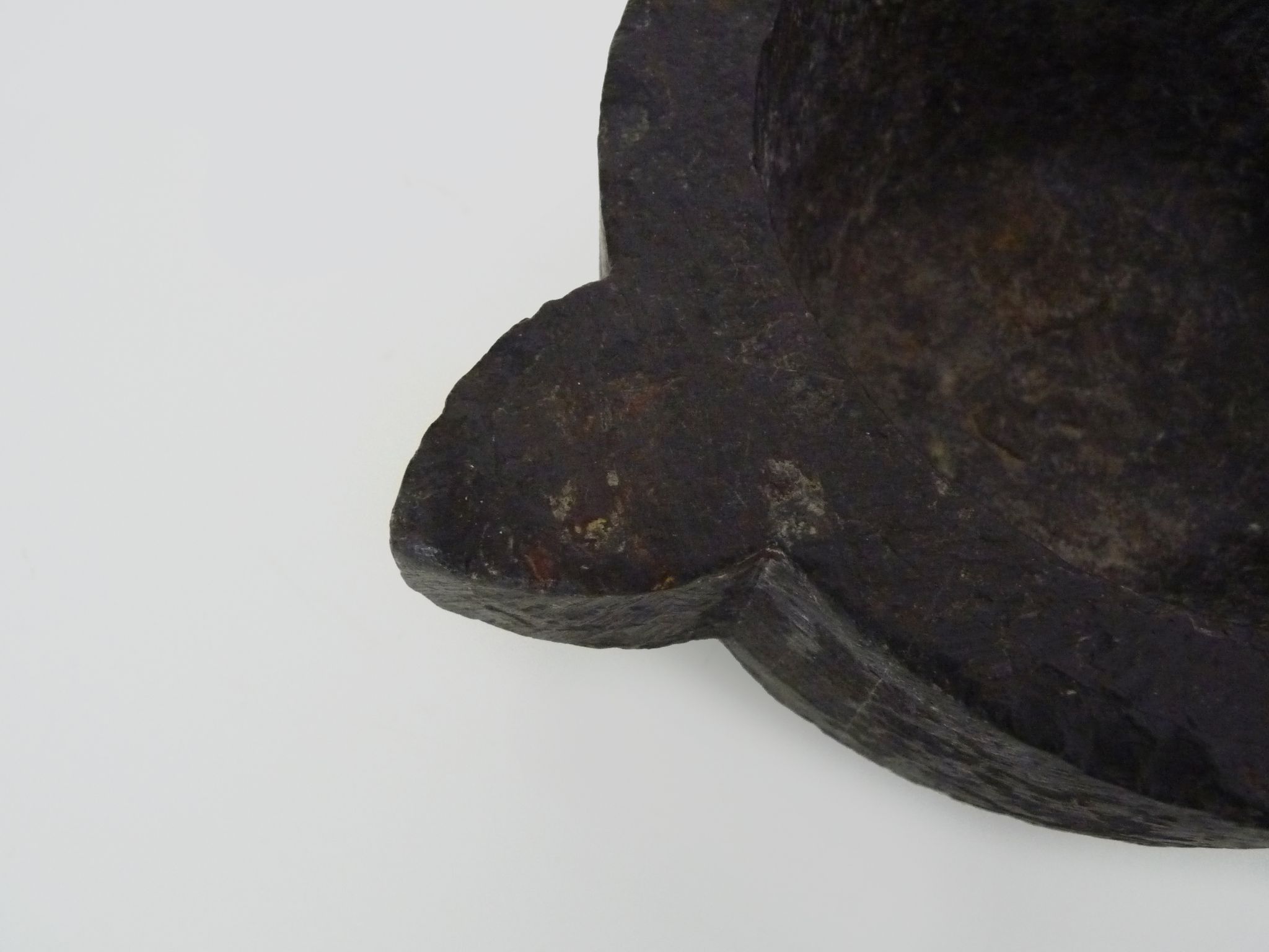 Old black marble apothecary mortar