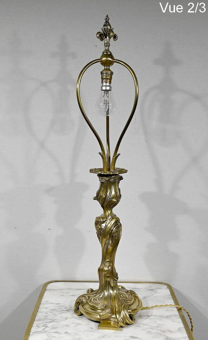 Gilded bronze lamp, Art Nouveau – late nineteenth century
