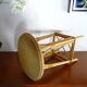 Vintage rattan stool 60's 70's