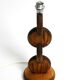 Grande lampe de table rare et magnifique des années 1960 par Temde en bois de pin.