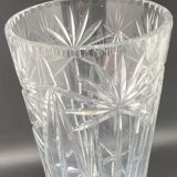 Chiseled glass vase