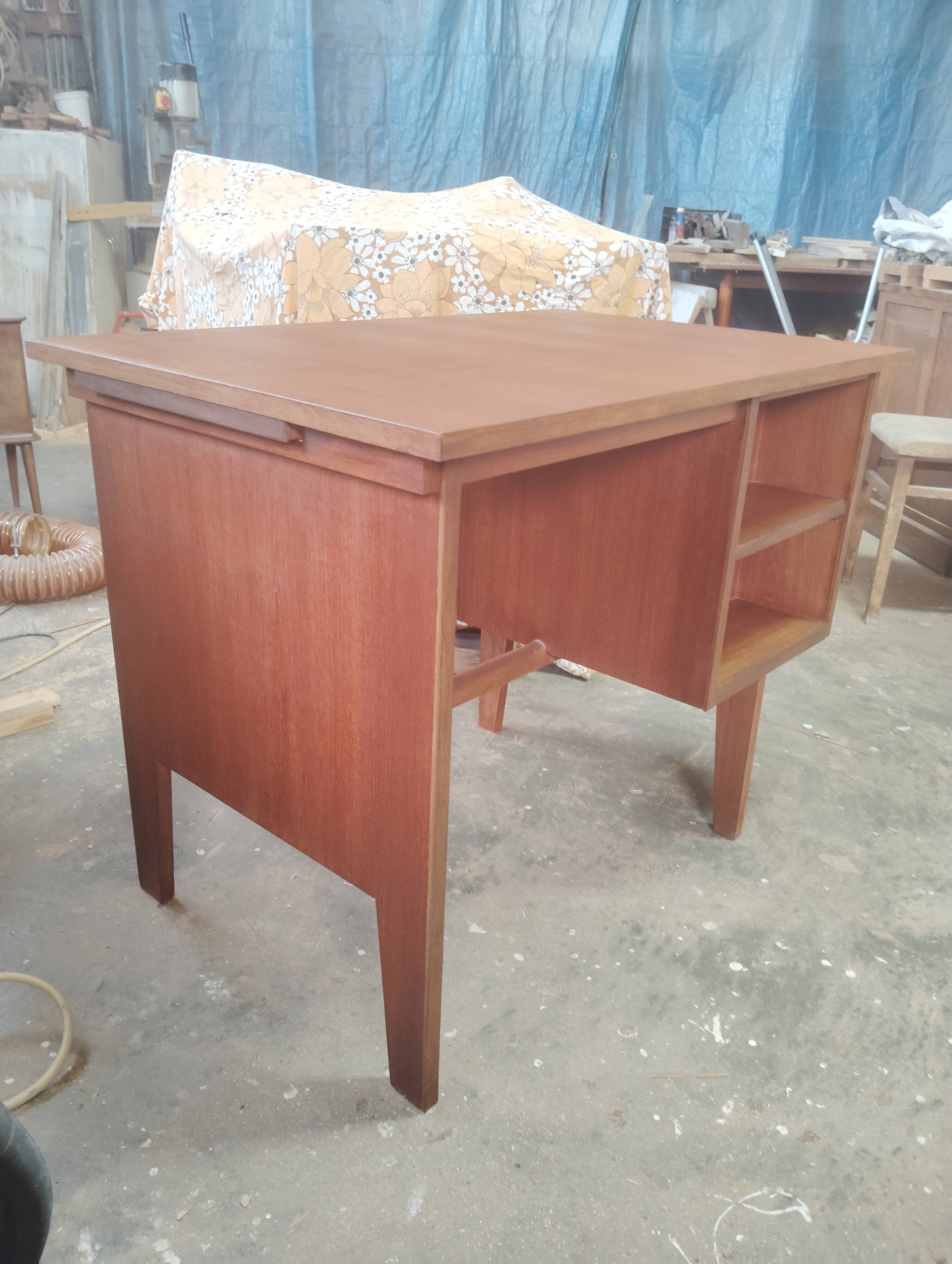 Vintage Scandinavian-inspired teak desk
