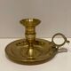 Large vintage brass cellar rat hand candlestick