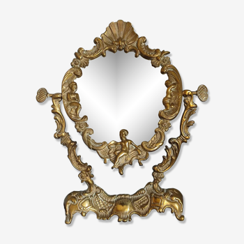 Ancient mirror psyche in bronze