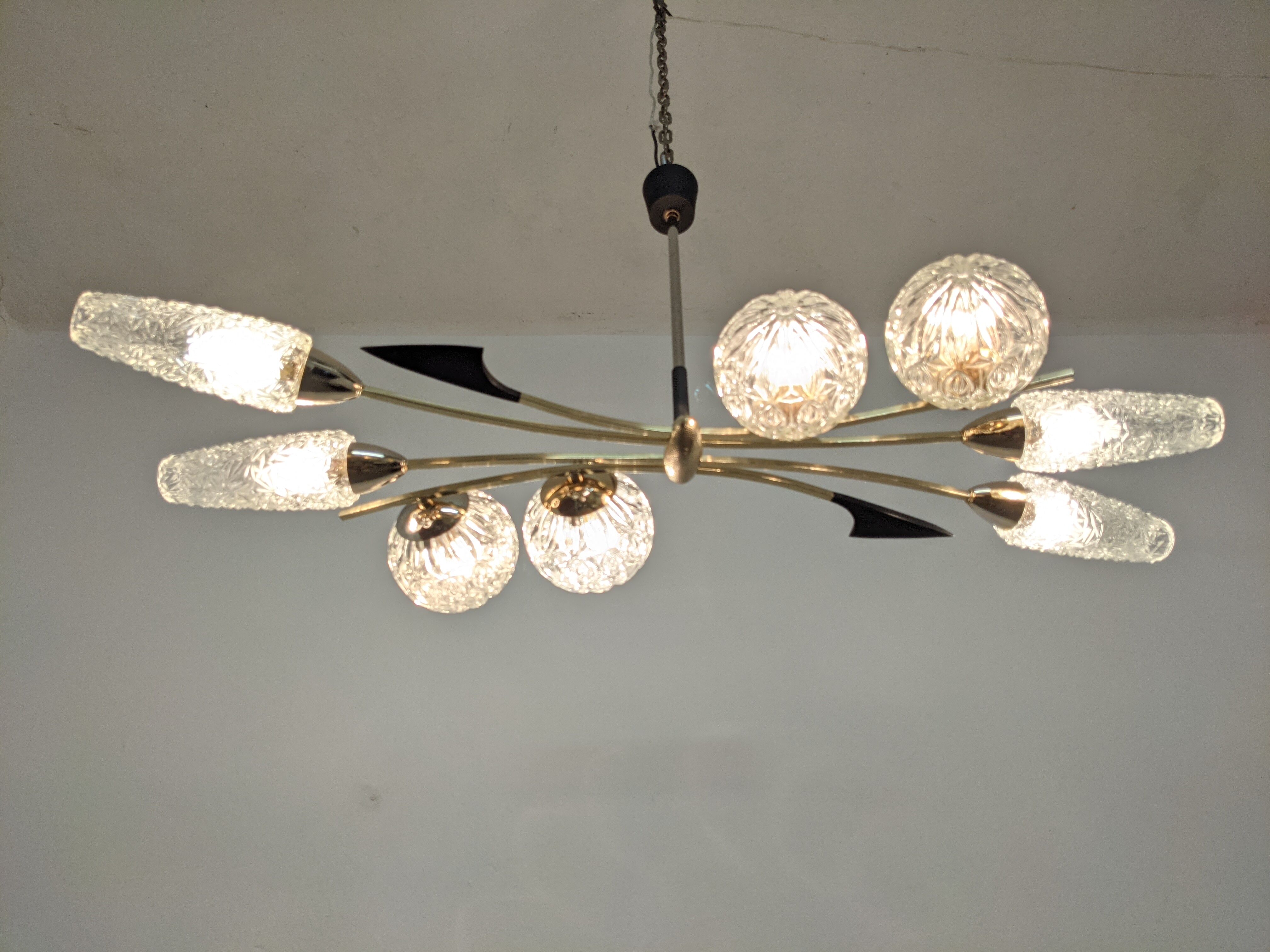 Arlus chandelier with 8 fires of the 50s/60s