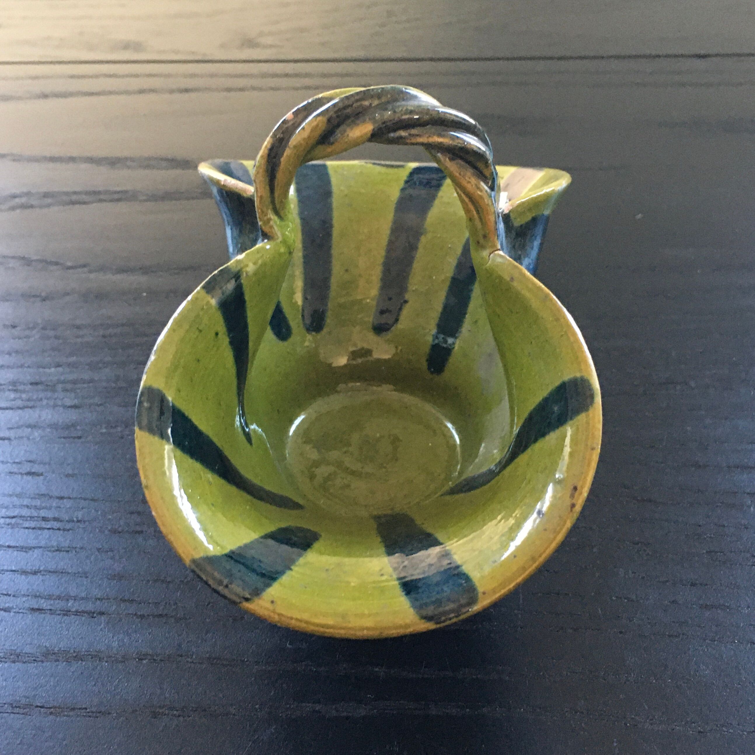 Corbeille vide poche vert olive