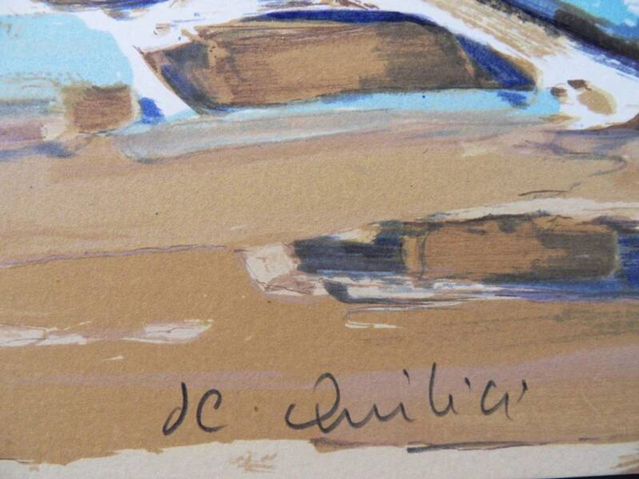 Jean Claude Quilici: Summer in Mykonos, original signed lithograph