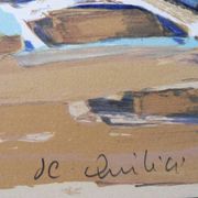 Jean Claude Quilici: Summer in Mykonos, original signed lithograph