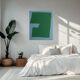 Minimalist abstract "silent contrast" blue green by Bodasca
