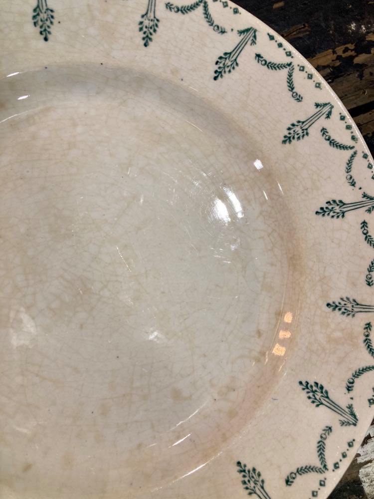 Lot of 2 plates Gien model 503 blue