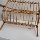 Rattan magazine holder