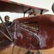Avion biplan en bois 1950