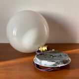 Ceiling lamp wall lamp 1/2 globe in opaline white glass