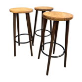 Lot of 3 old bar stools