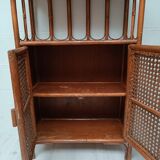 Vintage bamboo bookcase and canning