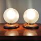 Pair of vintage ball lamps