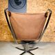 Vintage retro sigurd resell leather  &  chrome falcon chair