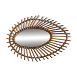 Vintage rattan mirror