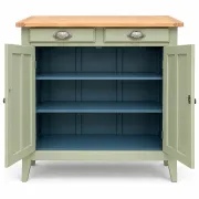 Renovated khaki Art Deco Parisian buffet in beech.