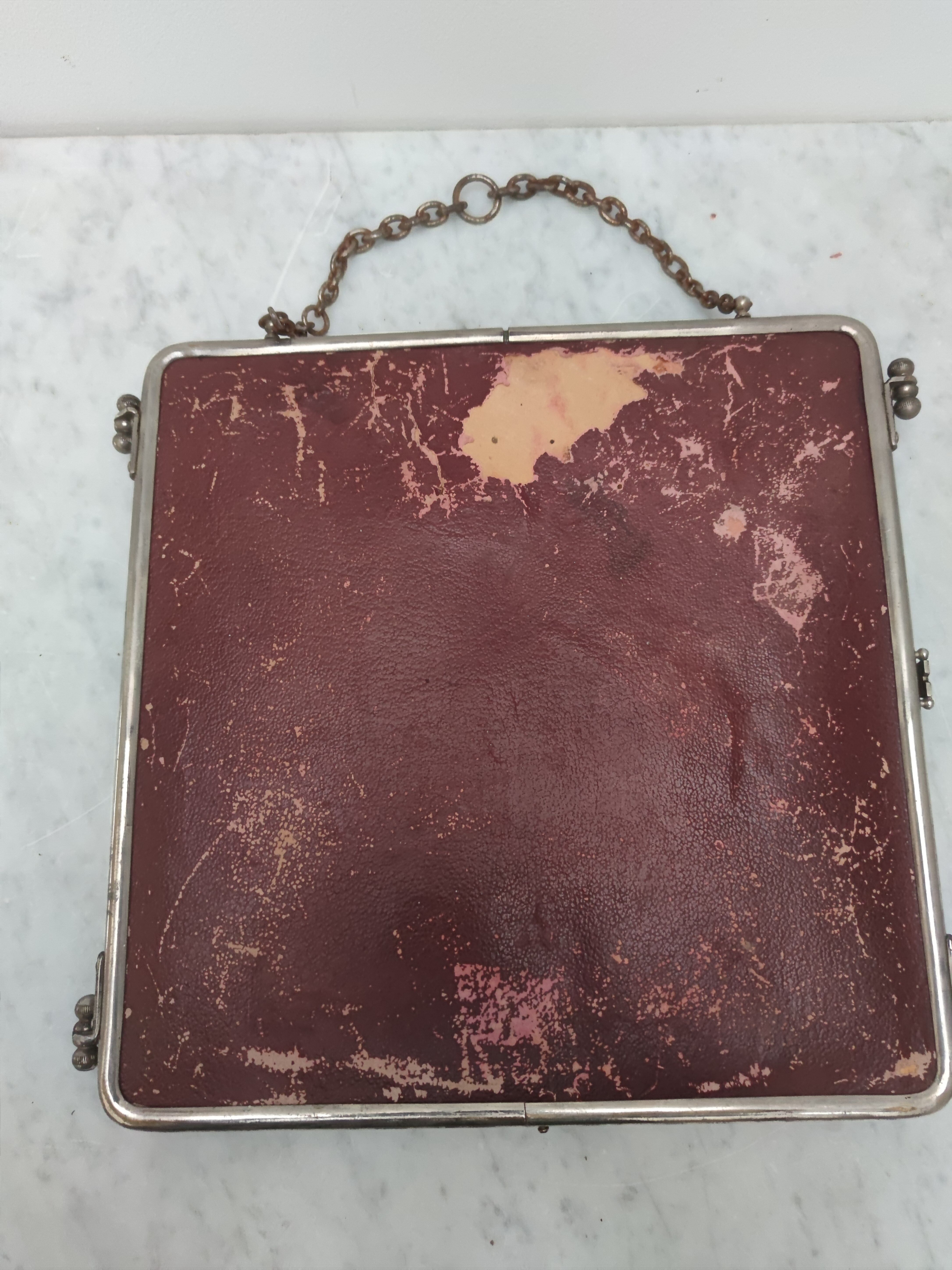 Square barber triptych mirror