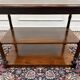 Classic English side table with brown leather top