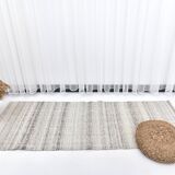 Cream brown wool runner rug, wool corridor rug for house , soft wool rug