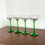 4 verres bistrot années 60 à digestif neufs