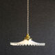 Old white opaline pendant lamp delivered with new cable and new socket