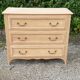 Chest of drawers 3 drawers solid oak raw wood