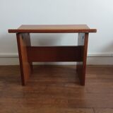 Gustave Gautier 1960 massive elm butterfly butterfly tabouret