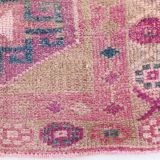 3x10 Rug For Hallway Pink Blue Vintage Runner Rug, 85x318Cm