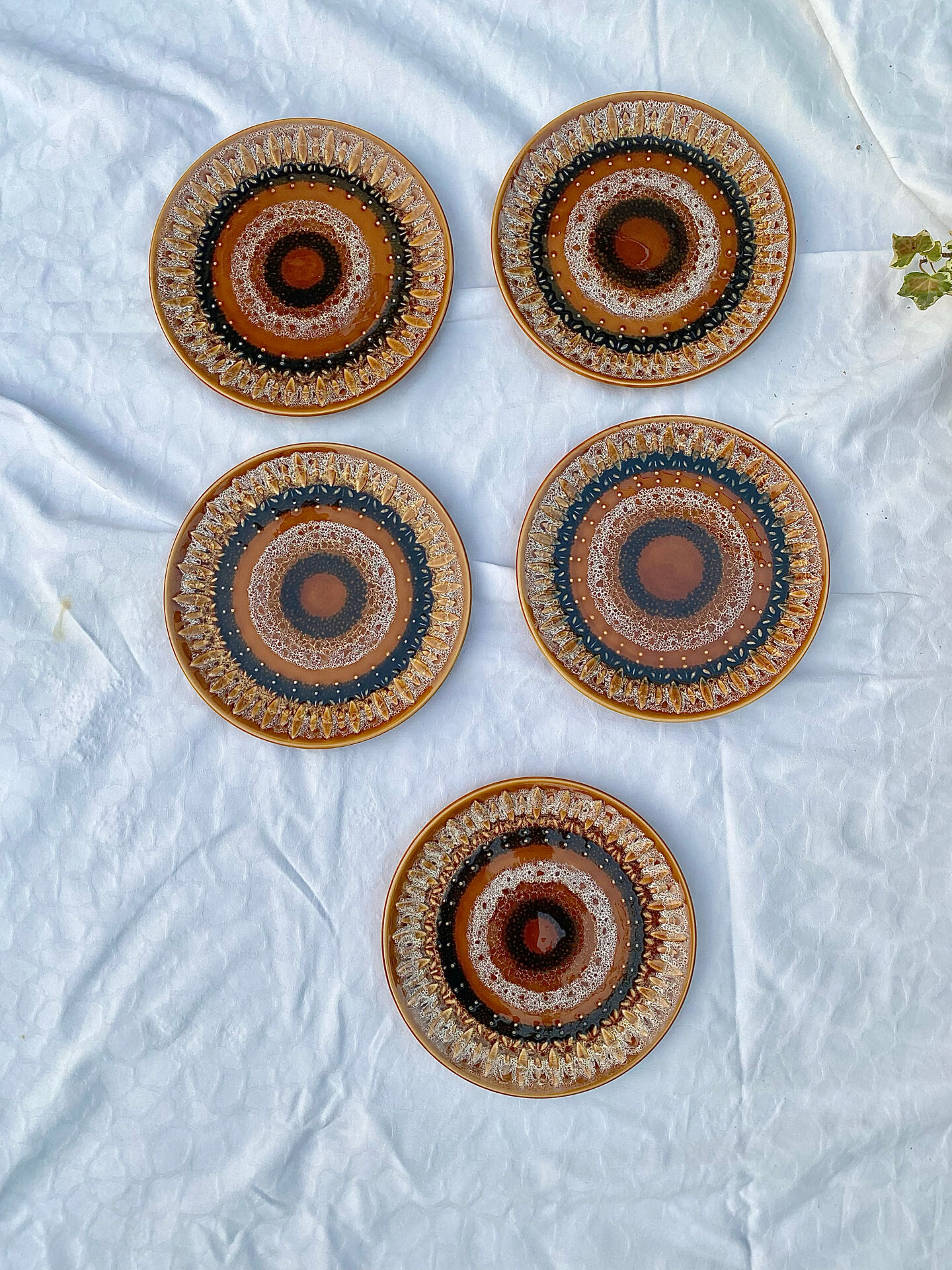 Dessert plates Sarreguemines Hawaii