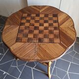 Chessboard rattan coffee table