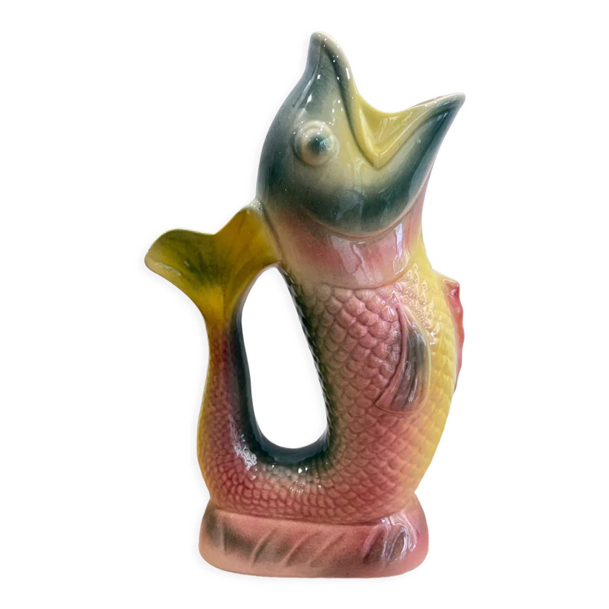 Vintage slurry fish decanter