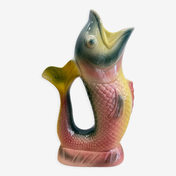 Carafe poisson barbotine vintage